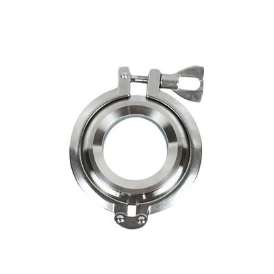 ISO 9001 gecertificeerd sanitair 304 316L roestvrijstalen klemverbinding eindzichtsglas