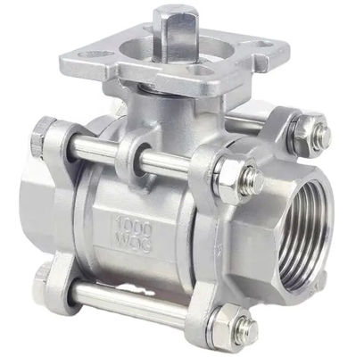 Gegooid 3PCS roestvrij staal 1000 Wog kogelklep voor de petrochemische industrie