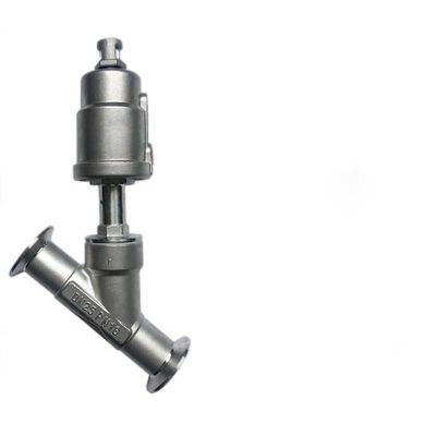 Tri-clamp eindjes pneumatische actuator hoek zitklep met roestvrij staal 304 cilinder