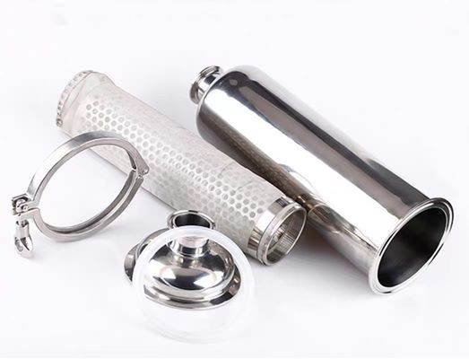 Gelijk WZ SS304 SS316L Food Grade Microporeus Cartridge Filter met Clamp Ends DIN 3A SMS