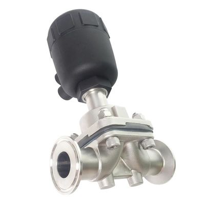 Pneumatische sanitaire roestvrijstalen 316L-diafragma-klep voor waterbehandeling DN15-DN57