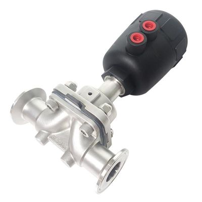 Pneumatische sanitaire roestvrijstalen 316L-diafragma-klep voor waterbehandeling DN15-DN57
