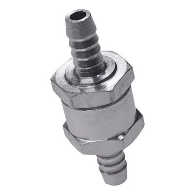 Gelijke brandstofcontroleventiel eenrichtingsverkeer Inline Non Return Diesel Gasoline Zilver met vrouwelijke draad