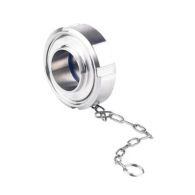 WZ Sanitaire SMS Unie Blind Nut met keten DIN 3A SMS Algemene cilinderkopcode