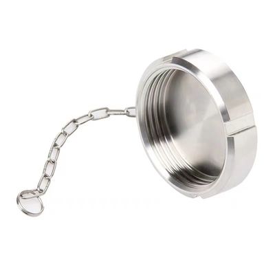 WZ Sanitaire SMS Unie Blind Nut met keten DIN 3A SMS Algemene cilinderkopcode
