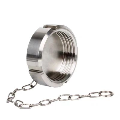 WZ Sanitaire SMS Unie Blind Nut met keten DIN 3A SMS Algemene cilinderkopcode