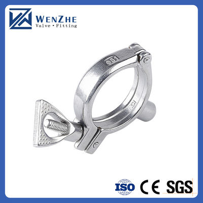 Standaard 1.5'' roestvrij staal 304 Single Pin Heavy Duty Tri Clamp met Wing Nut