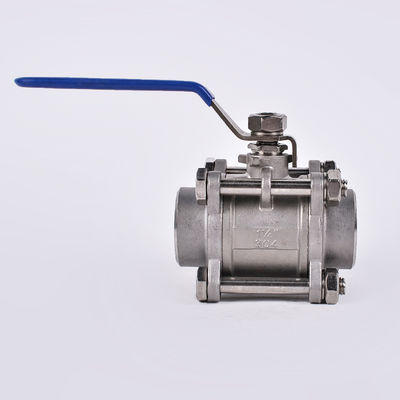 Roestvrij staal 304 3PC kogelklep voor water media zilver tri-clamp klaver buis bekleed