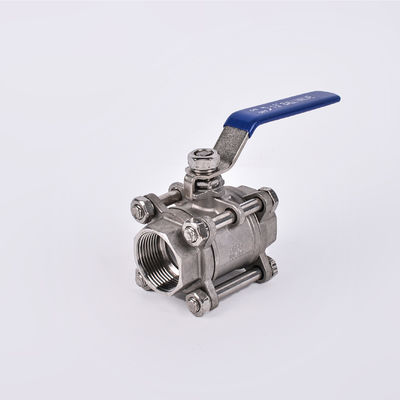 Roestvrij staal 304 3PC kogelklep voor water media zilver tri-clamp klaver buis bekleed