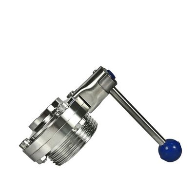 Gepersonaliseerd sanitair roestvrij staal 304 316L Weld/Thread Butterfly Valve voor voedsel