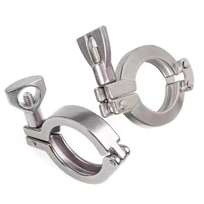 WZ Sanitaire Tri Clamp Roestvrij staal304 316 Giet Ferrule Flange Pipe Double Pin Clamp 1/8"-4