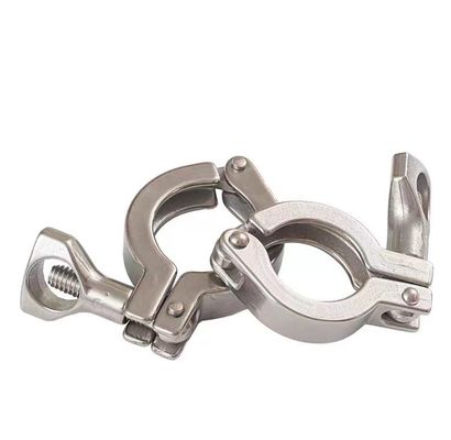 WZ Sanitaire Tri Clamp Roestvrij staal304 316 Giet Ferrule Flange Pipe Double Pin Clamp 1/8"-4