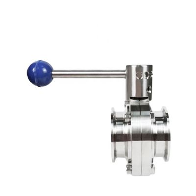 1.5 inch Tri Clamp Sanitaire vlinder klep trekhandgreep Roestvrij staal 304 Standard
