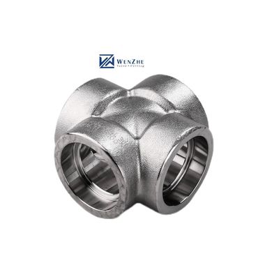 Zilveren roestvrij staal 304 316 316L 2000lb 3000lb 6000lb B16.11 Socket Weld Cross