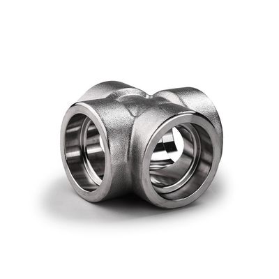 Zilveren roestvrij staal 304 316 316L 2000lb 3000lb 6000lb B16.11 Socket Weld Cross