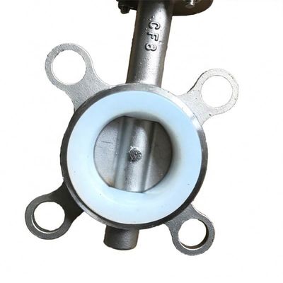 Sanitaire ruiten van roestvrij staal BUTTERFLY Structure Wafer Type Butterfly Valve