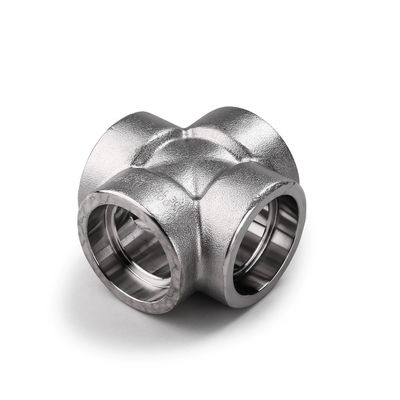 Zilveren roestvrij staal 304 316 316L 2000lb 3000lb 6000lb B16.11 Socket Weld Cross