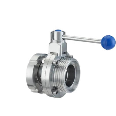 1/8"--4" WZ Food Grade roestvrij staal 304 316L Sanitair Drie PCS Manuele vlinder klep gelijk