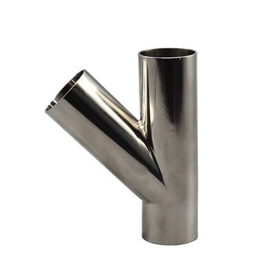 Giet RTS roestvrij staal 304 316 Sanitair zijdelingse tee-pijp Fitting 45 graden Y-tak