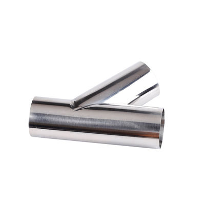 Giet RTS roestvrij staal 304 316 Sanitair zijdelingse tee-pijp Fitting 45 graden Y-tak
