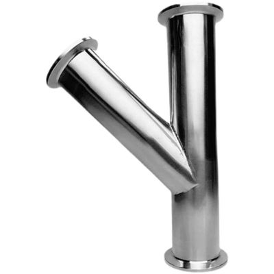 Gelijke roestvrij staal 304 316 sanitaire geclampte zijdelingse tee 45 graden Y takpijp fitting
