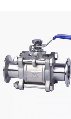 WZ Voedselkwaliteit roestvrij staal 304 316 316L kogelklep Sanitair vacuüm 3pc kogelklep DIN SMS 3A