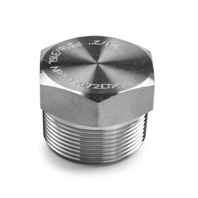 Zilver gesmeed hogedruk NPT Mannelijke Hex Plug voor roestvrij staal 304 316 316L
