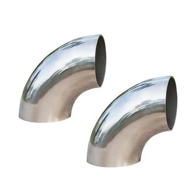 Sanitair buisstuk SS304L/SS316L 90 graden laslak met ronde kopcode