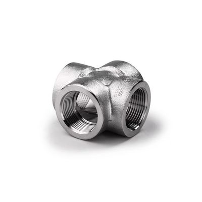 304 316 316L Hoogdruk gesmeed koolstofstaal Geaffineerd/SW Cross 1/4''-4.0' NPT BSPT