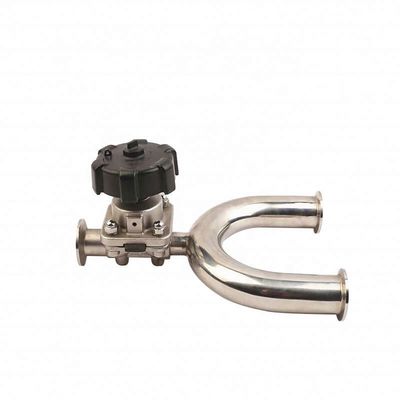 Sanitair roestvrij staal U-type buigdiafragma-klep met SS304/SS316L carrosserie materiaal