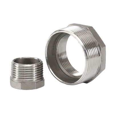 Gesmeed roestvrij staal 201 304 Pipe Fitting Hex Bushing Core Bushing Vrouwelijke mannelijke draadverbinding