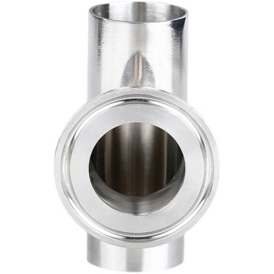 SS304 316L Tri Clamp Equal Tee Pipe Fitting voor gestroomlijnde pijplijnverbindingen
