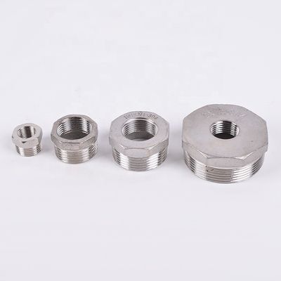Gesmeed roestvrij staal 201 304 Pipe Fitting Hex Bushing Core Bushing Vrouwelijke mannelijke draadverbinding