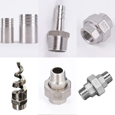 Hexagon Ronde Kop Code Zilver JUFENG draad Pipe Fitting Probeer met een monster