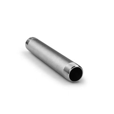 Gesmeed roestvrij staal 304 316 316L Mannelijk naadloos buis Dubbele draad vat Nippel 1" DN25 NPT BSPT