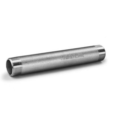 Gesmeed roestvrij staal 304 316 316L Mannelijk naadloos buis Dubbele draad vat Nippel 1" DN25 NPT BSPT