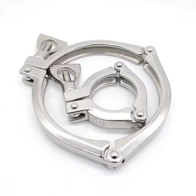 Op maat gemaakte ondersteuning Drie stukken klem Ferrule roestvrij staal 304 316 316L DIN SMS 3A