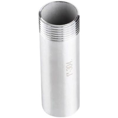 50 mm lang SS304 NPT Single Nipple voor 201 304 316 zilver gegoten roestvrij staal