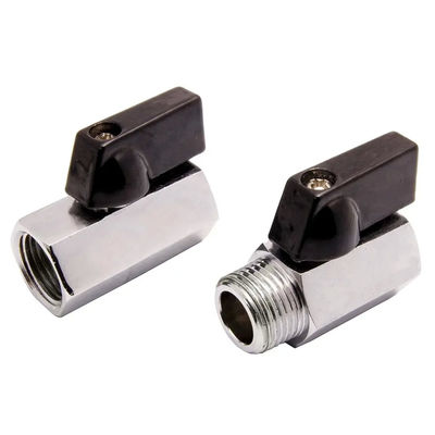Mini Messing Ball Valve BSP Man tot Vrouw Kleine afsluitklep 1/8" voor algemeen gebruik