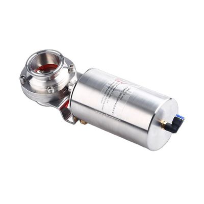 Voedselklasse sanitaire pneumatische vlinderklep met 304 316L roestvrij staal en klem
