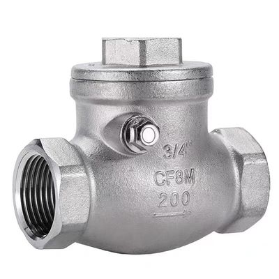 WZ SS 304 316 CF8 CF8M Cylindrische niet-terugkerende schommelklep 200WOG 1/2"-4" gelijk