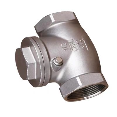 WZ SS 304 316 CF8 CF8M Cylindrische niet-terugkerende schommelklep 200WOG 1/2"-4" gelijk