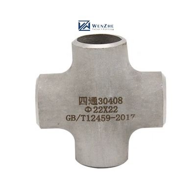 Roestvrij staal SCH40S Stuiklaspijpmontage 4-weg kruisconnector 1 "-4" DN25-DN100