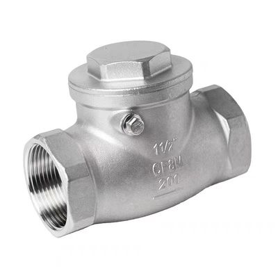 WZ SS 304 316 CF8 CF8M Cylindrische niet-terugkerende schommelklep 200WOG 1/2"-4" gelijk