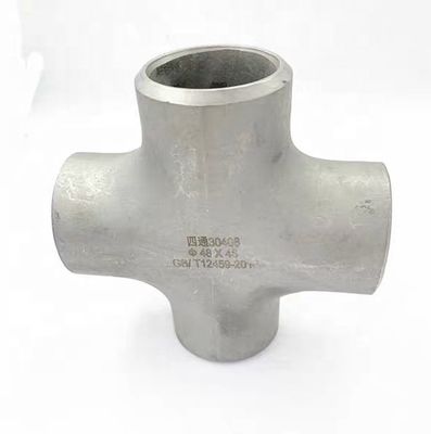 Roestvrij staal SCH40S Stuiklaspijpmontage 4-weg kruisconnector 1 "-4" DN25-DN100