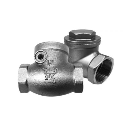 WZ SS 304 316 CF8 CF8M Cylindrische niet-terugkerende schommelklep 200WOG 1/2"-4" gelijk
