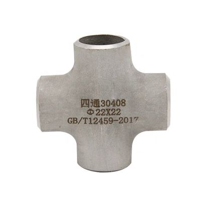 Roestvrij staal SCH40S Stuiklaspijpmontage 4-weg kruisconnector 1 "-4" DN25-DN100