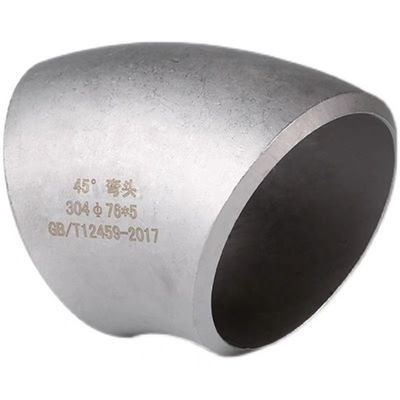 Roestvrij staal 304 316 45 graden lange straal elleboog 1"-4" DN25-DN100 hoofdcode cilindrisch