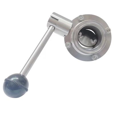 Sanitaire SS304/316L Elektrische wafertype vlinderklep voor medium met normale temperatuur