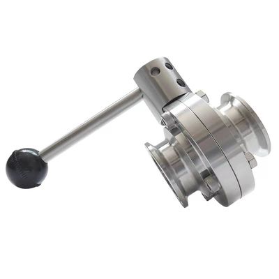 Sanitaire SS304/316L Elektrische wafertype vlinderklep voor medium met normale temperatuur